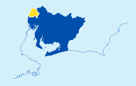 一宮市の愛知県分布図